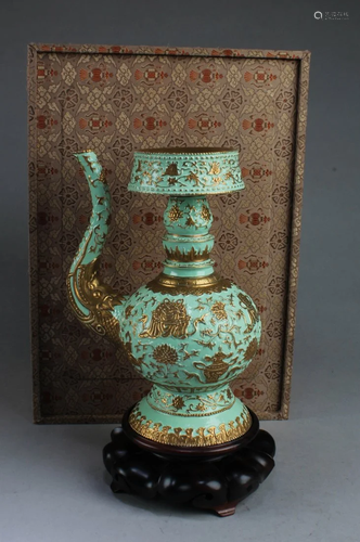 Antique Chinese Tibetan Turquoise Ewer & …