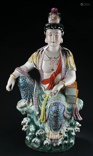 Chinese Porcelain Bodhisattva Statue