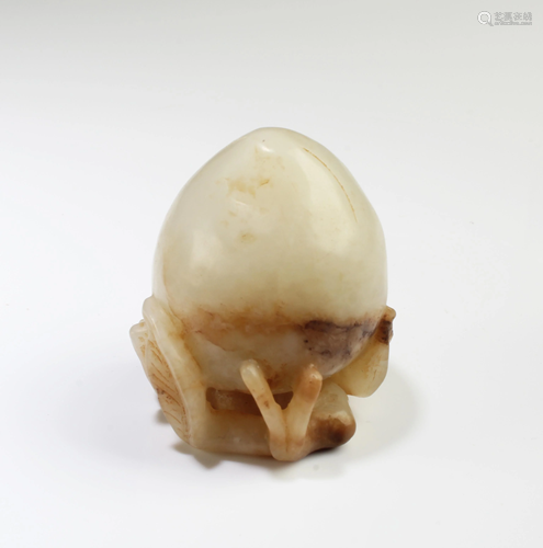 Old Carved Jade 'Peach' Figurine