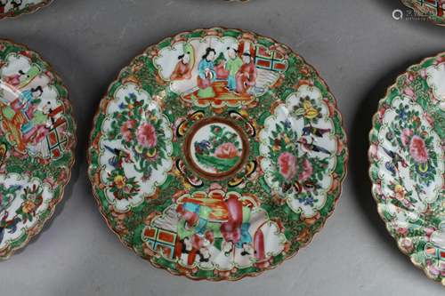 A Group of Six Polychrome Plates