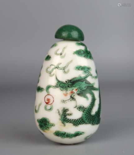 A Chinese Famille Rose Snuff Bottle, Daoguang Mark &