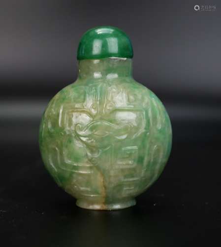 A Chinese Jade Snuff Bottle, Qing Dynasty