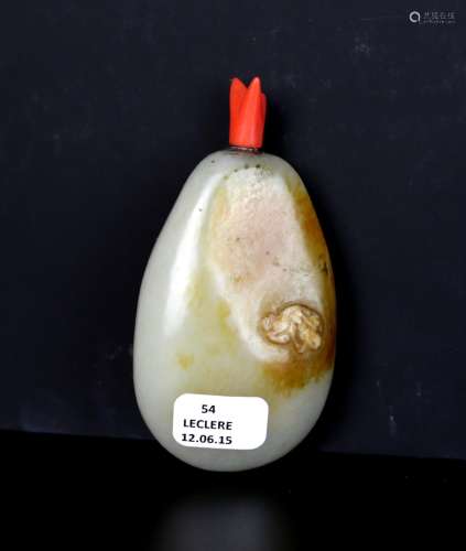 A Chinese Yellow Jade Snuff Bottle, Qing Dynasty