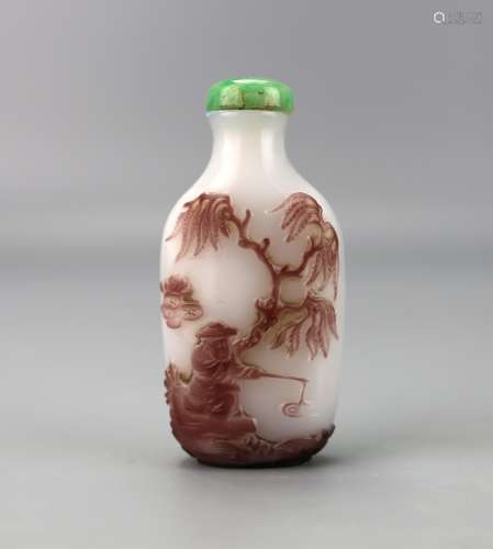 A Chinese Glass Snuff Bottle, Qianlong Period