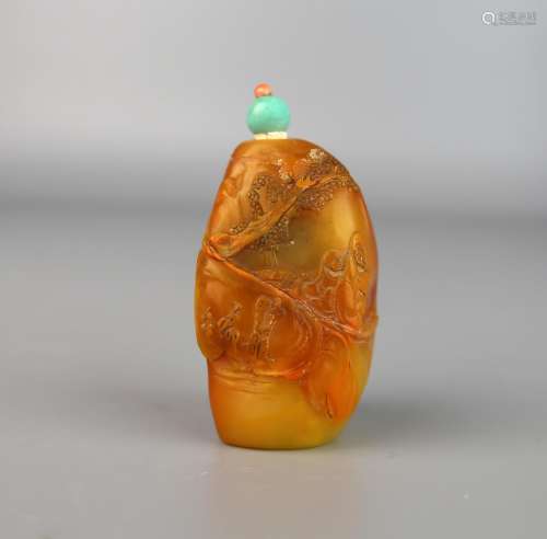 A Chinese Tianhuang Soapstone Snuff Bottle, Late