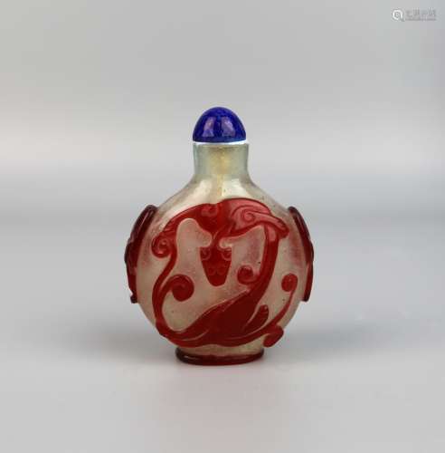 A Chinese Red Glass Snuff Bottle, 18th/19th Century