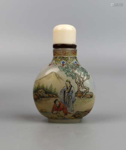 A Chinese Falangcai Snuff Bottle, Qianlong Mark &