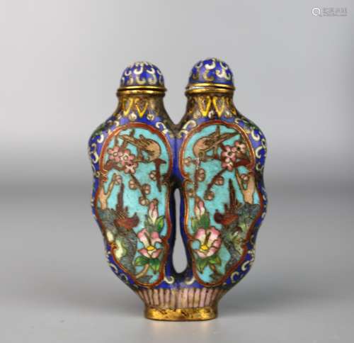A Chinese Cloisonne Snuff Bottle, Qing Dynasty