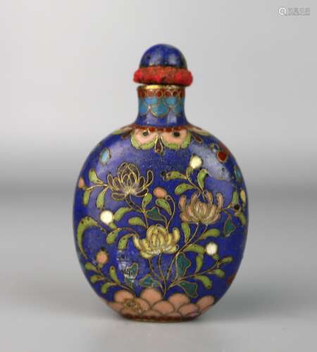 A Chinese Cloisonne Snuff Bottle, Kangxi Period or