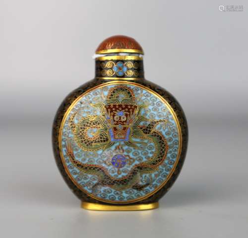 A Chinese Cloisonne Snuff Bottle, Qing Dynasty