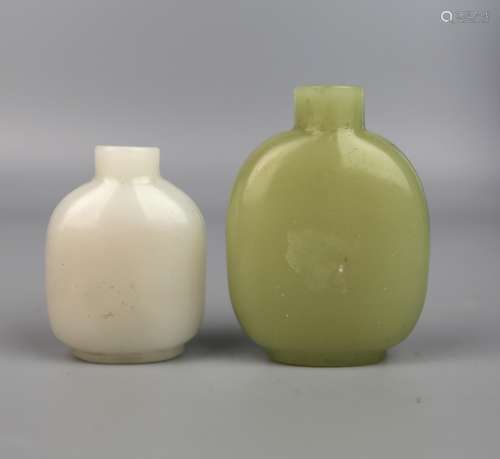 Two Chinese Snuff Bottle Imitate, Qing Dynasty