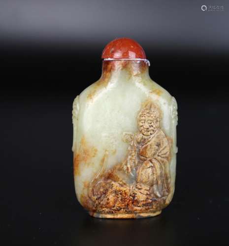 A Chinese Yellow Jade Snuff Bottle, Qing Dynasty