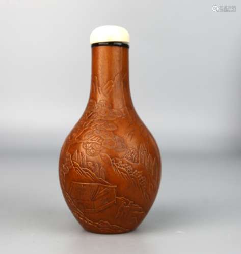 A Chinese Gourd Snuff Bottle, Qing Dynasty