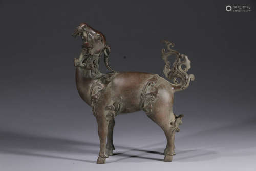 铜胎羊摆件 A Chinese Copper Sheep Ornament