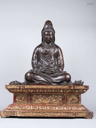 沉香观音像 A Chinese Eaglewood Guanyin Statue