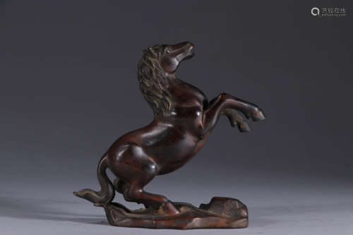 铜胎骏马摆件 A Chinese Copper Horse Ornament