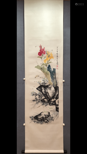 王雪涛 A Chinese Flowers Painting, Wang Xuetao Mark