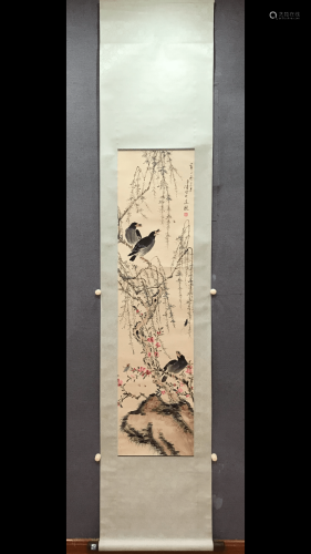 王雪涛 A Chinese Flower&Bird Pattern Painting, Wang Xuetao Mark