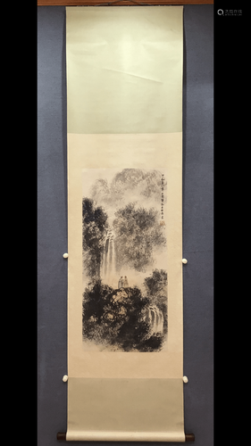 傅抱石 A Chinese Landscape Painting, Fu Baoshi Mark