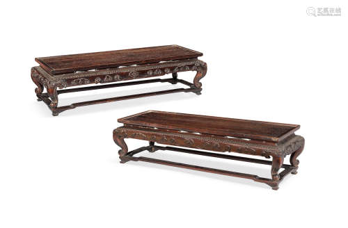 A pair of hongmu stands 19th century