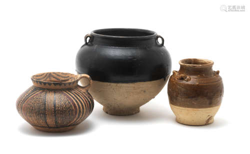 Three early-ware jars Neolithic to Song Dynasty