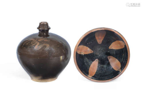 Two Henan russet-splashed black-glazed vessels Song/Jin Dynasty