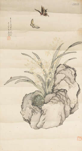 Ju Lian (Chinese, 1828–1904) Insects and flowers