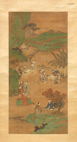 Zhou Yajing (late Qing Dynasty) Scholars Gathering