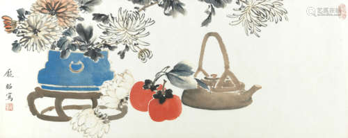 Pang Zhao (1915-1969) Still life with teapot