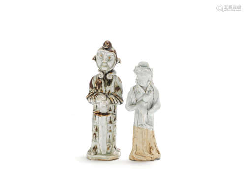A qingbai model of a lady and a qingbai warrior Song-Yuan Dynasty