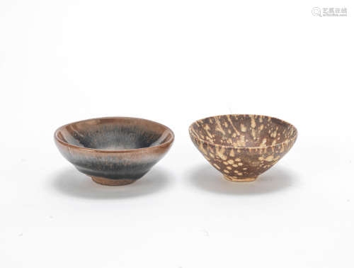 A Jian 'hare's fur' bowl and a Jizhou tortoiseshell glazed bowl Song Dynasty