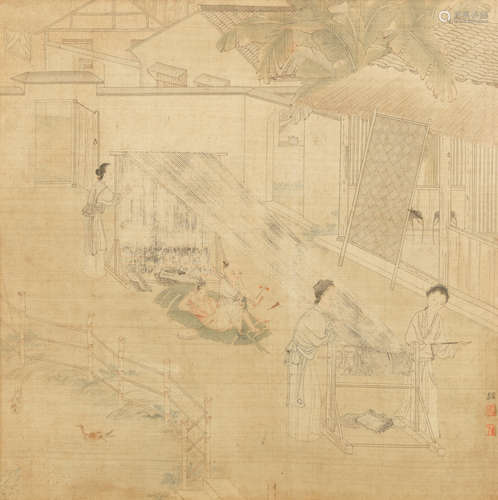 Anonymous (Qing Dynasty) Silk production