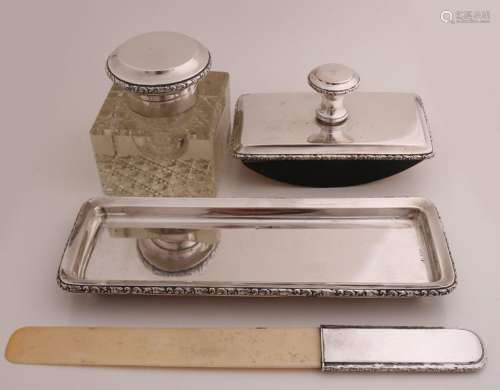 Silver desk set