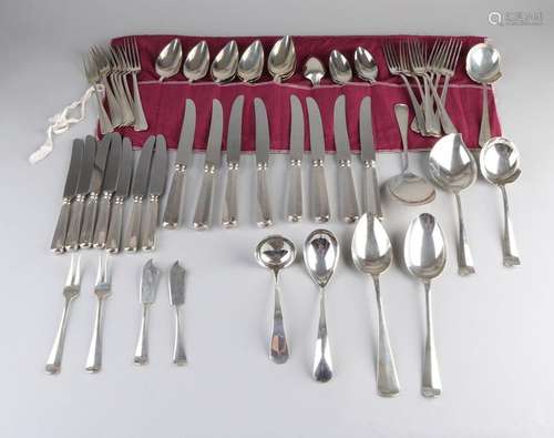 Silver cutlery with knives