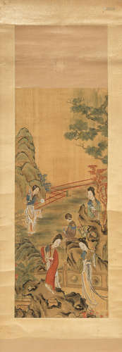 In the manner of Qiu Ying (19th century) Ladies in a Garden