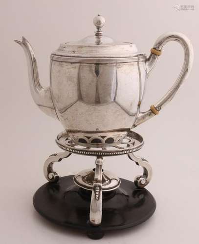 Silver kettle with stove, 1875