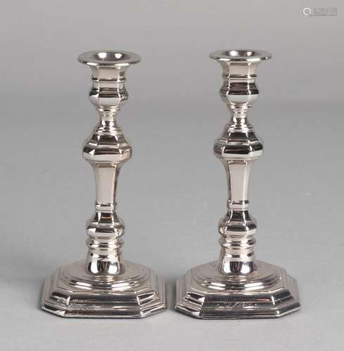 Pair of silver candlesticks