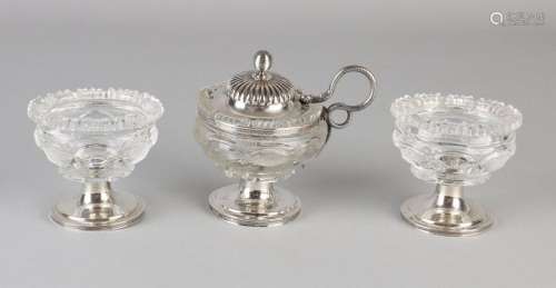 Antique table set with silver, 1830