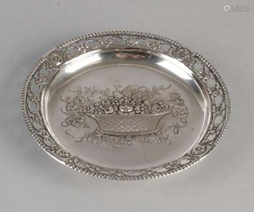 Silver bowl with flowers