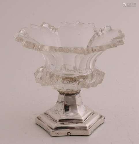 Crystal salt cellar with silver, 1852