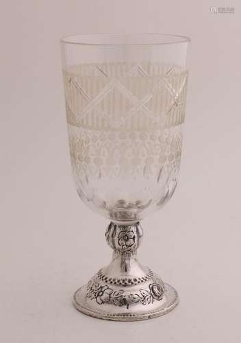 Goblet with silver. Foot