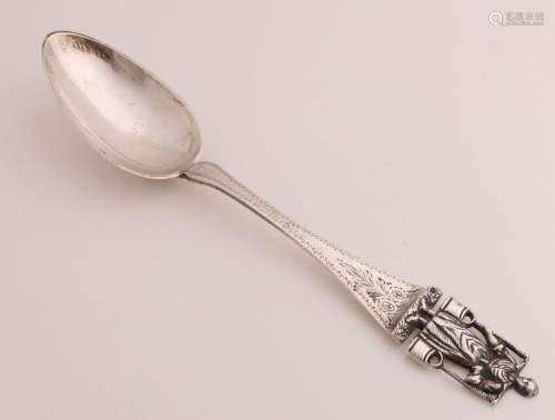 Silver birth spoon, 1880