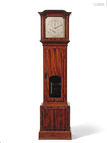 Of Royal Provenance. One of only two known regulators by Thomas Reid with his spring pallet escapement and pendulum. A fine and very rare early 19th century mahogany floorstanding regulator of one month duration, DATED 1816. Reid and Auld, Edinburgh. The movement repeat signed and dated.