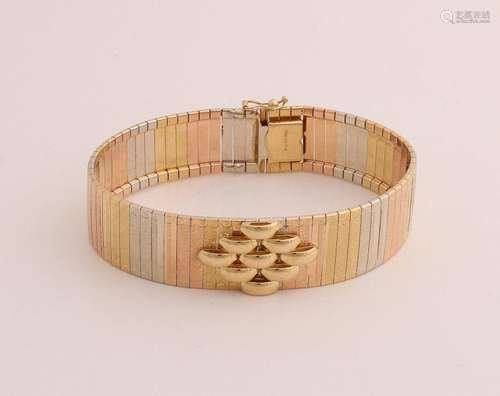 Golden tricolor bracelet