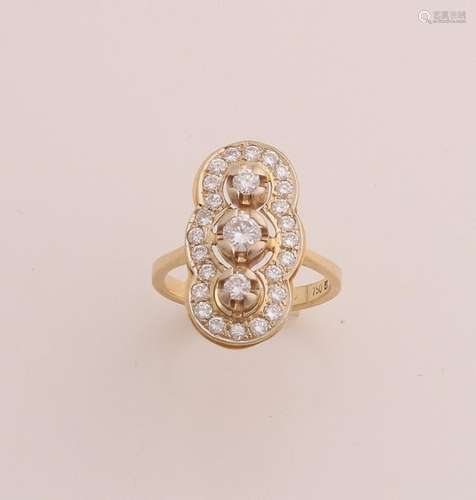 Gold ring with diamond