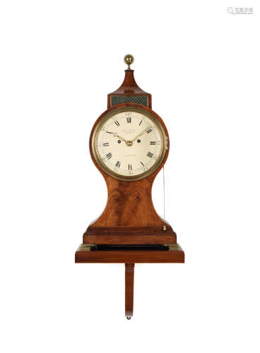 A late eighteenth century figured mahogany 'balloon' bracket clock with trip repeat and original bracket Richard Grove, 93 Wood Street, London 4