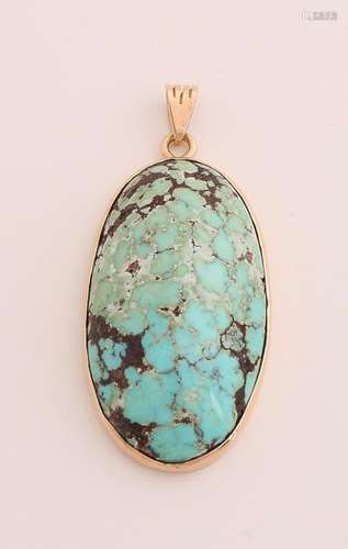 Gold pendant turquoise