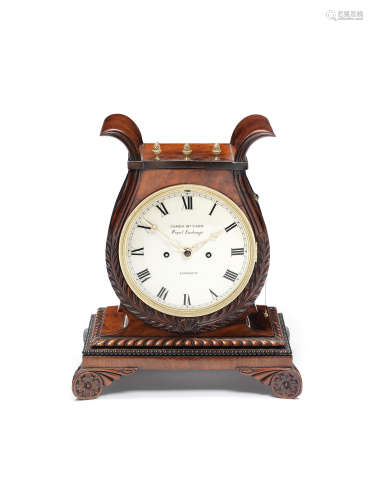 An early 19th century mahogany bracket clock with trip repeat James McCabe, Royal Exchange London 5