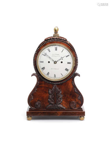 A 19th century mahogany and brass table clock with trip repeat G.P.Tode, 248 Regent Street, London. No. 321 4