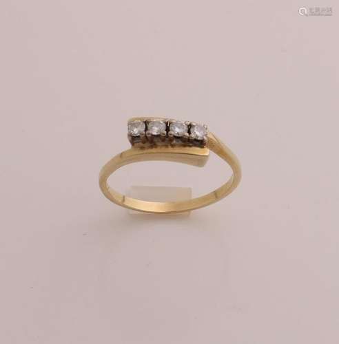 Gold ring with diamond